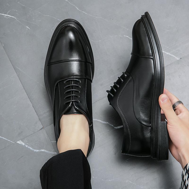 Man Casual Business Shoes Men Patchwork Leather Oxfords Fashion Dress Flats Leisure Office Men's Formal Wedding Shoes