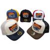 Convertible Car Embroidery Contrasting Color Male and Female Couple Summer Mesh Truck Driver Hat Shade Baseball Cap