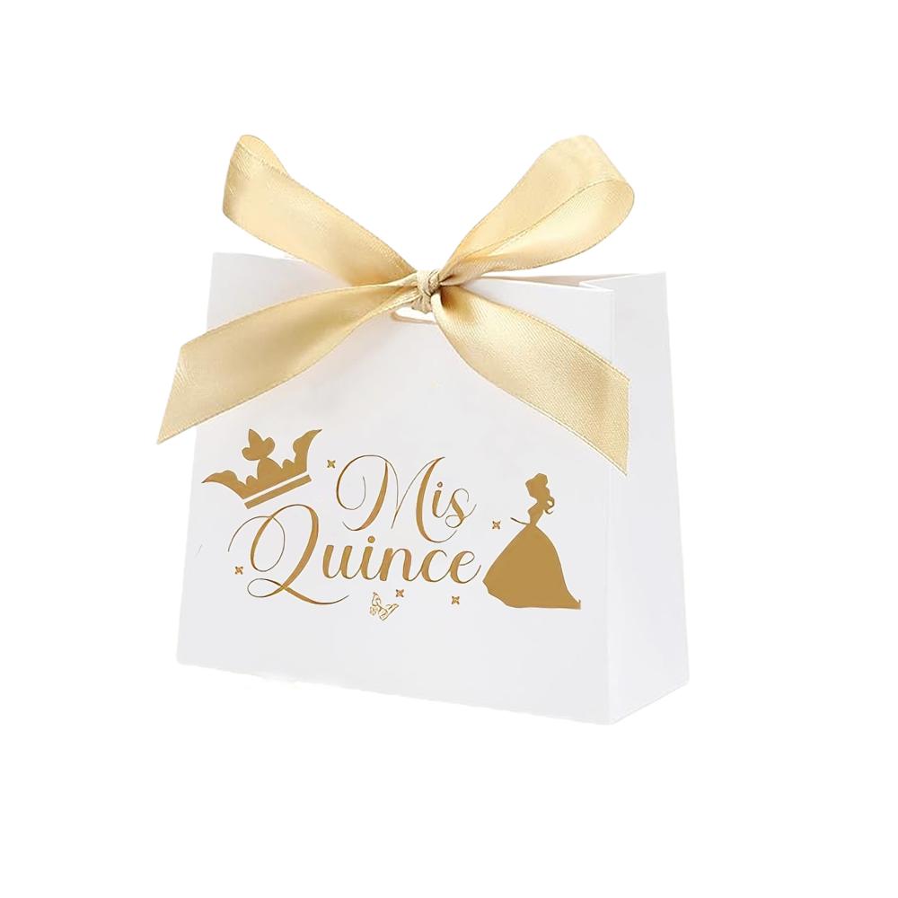 

5Pcs Mis Quince Candy Gift Box Latina Girl Present Quinceañera 15th Birthday Party Decoration Present Welcome Thank You Favor 5PCS 10.5x4.5x10cm