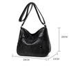 PU kožená taška přes rameno Ženy Kauzální Luxusní kabelky a peněženky Dámská Designová taška Hobos Malá značka Crossbody kabelky
