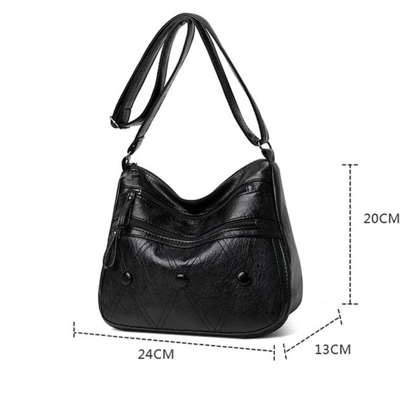 PU kožená taška přes rameno Ženy Kauzální Luxusní kabelky a peněženky Dámská Designová taška Hobos Malá značka Crossbody kabelky