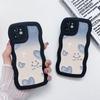 Mobile Phone Cases for iPhone 11 13 XR 15 Pro Max 12 14 Pro Max Case iPhone 16 7 Plus 8 Plus XS Max Big Wave Solid Color Cartoon Anti-drop Waterproof