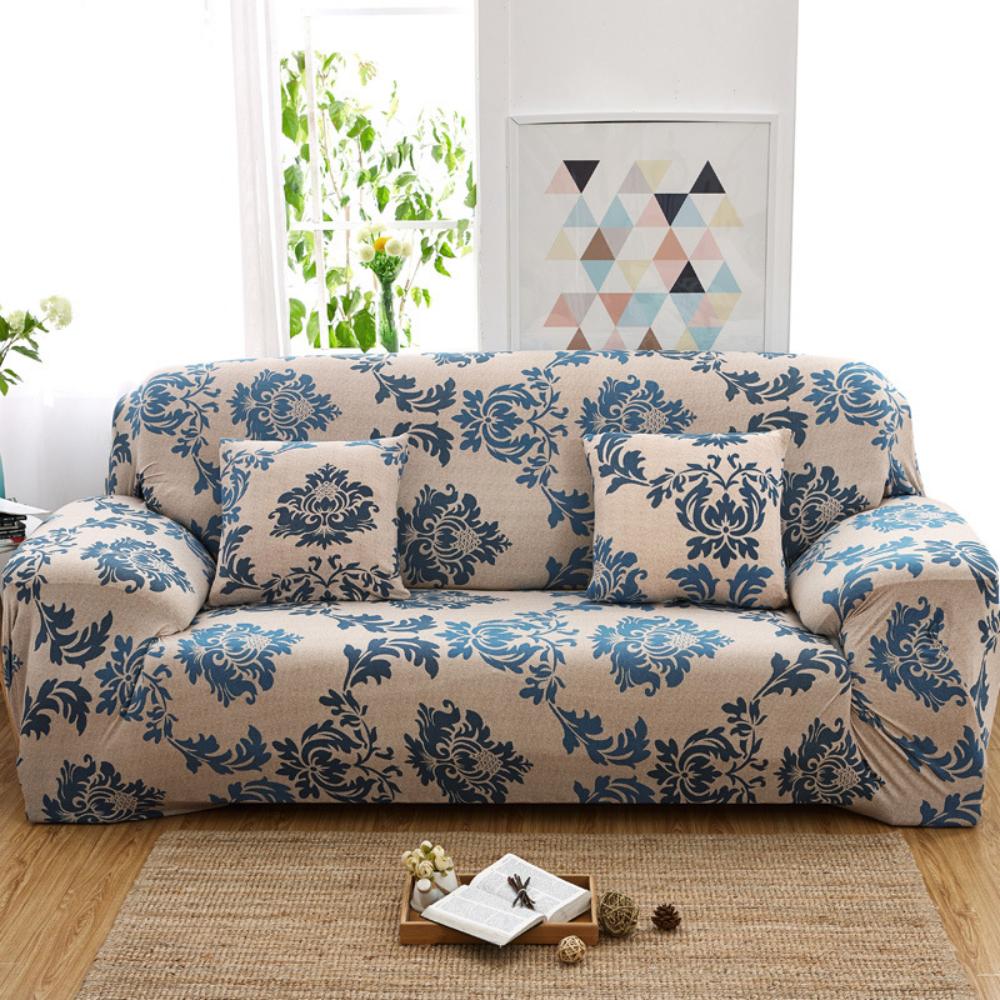 

Universal Printed Sofa Cover Full Wrap Slipcovers Soft Fabric All Season Couch Protector Single S 90-140CM