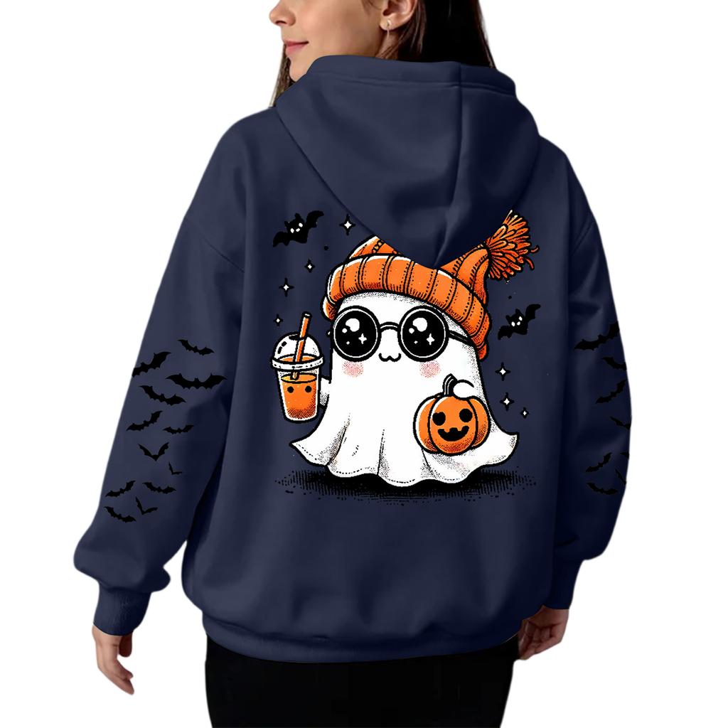 Women's Hooded Gradient Printed Long Sleeved Sweatshirt Loose Women's Sweatshirt Sweatshirt