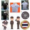 T Shirt Royal Thai Police Thailand Undershirt V Neck O Neck Round Neck Short Sleeve  Print Quick Dry National Uniform Men Women Unisex