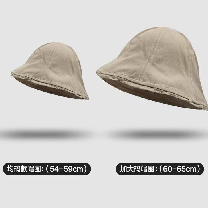 

Женская панама с большим обхватом головы, закрывающая лицо, маленькая панама, универсальная однотонная шляпа-ведро, весенне-осенняя шляпа от солнца L(60-65cm)