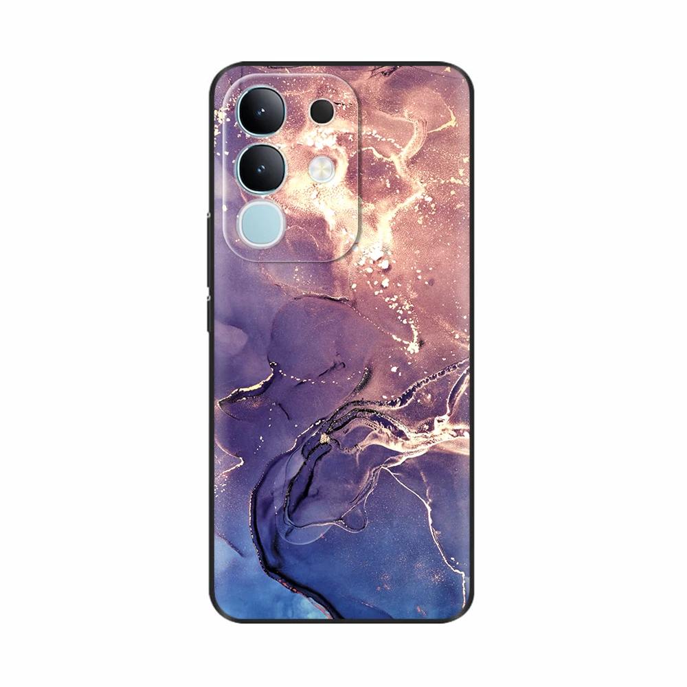 For Vivo Y29 4G Case Luxury Painted Back Cover Soft Silicone Phone Cases For Vivo Y29 4G Case Y 29 Shockproof Coque Bags Fundas
