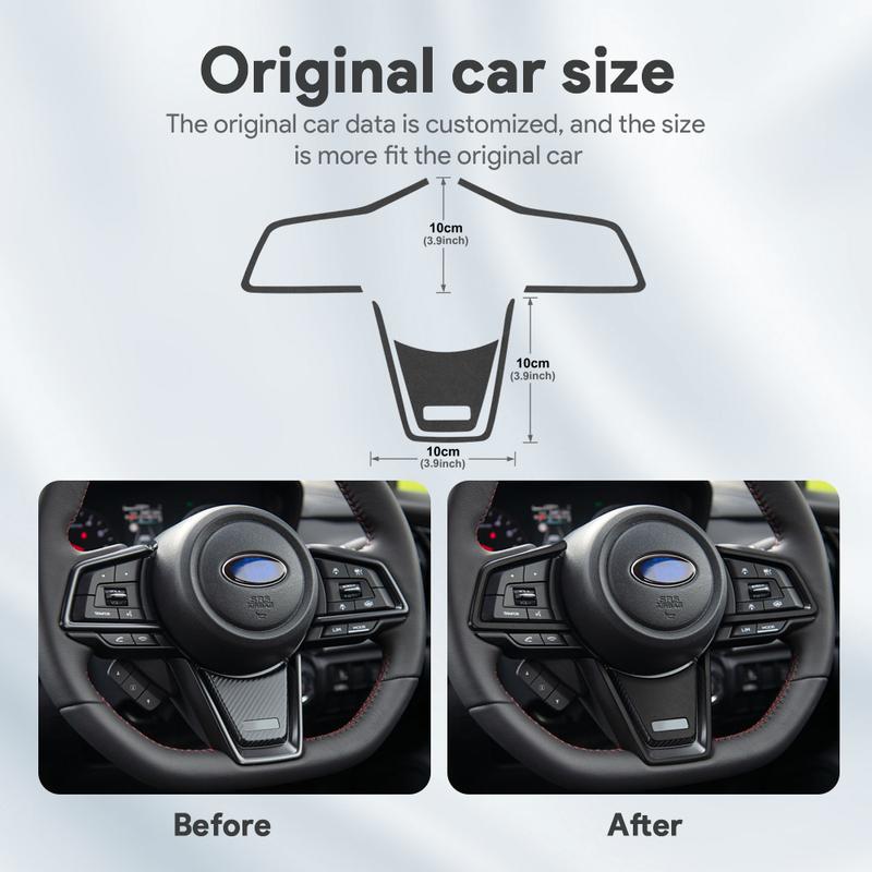 For Subaru WRX/ WRX STI   2024 2025 Car Steering Wheel Center Black Red Interior Auto Accessories Top Suede Trim Sticker