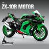1/9 Kawasaki ZX10R Ninja Alloy Die Cast Motorcycle Model Toy Vehicle Collection Sound and Light Off Road Autocycle Toys Car