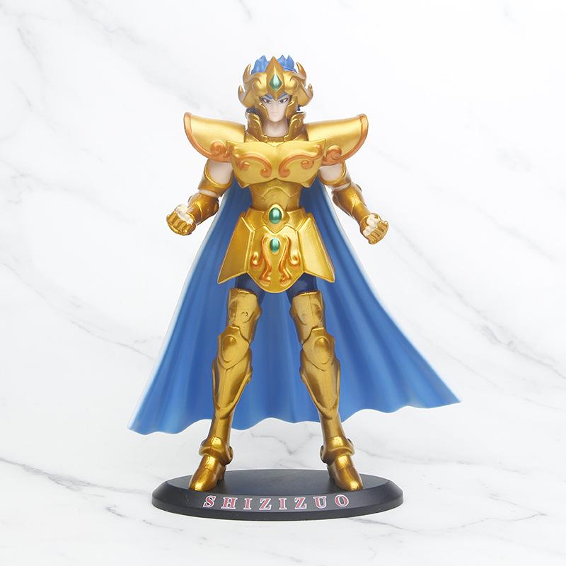 Cheap Anime Gold Saint Seiya Aquarius Aries Pisces Aquarius Cancer Leo PVC Action Figure Collectible Model Toy 19-21cm