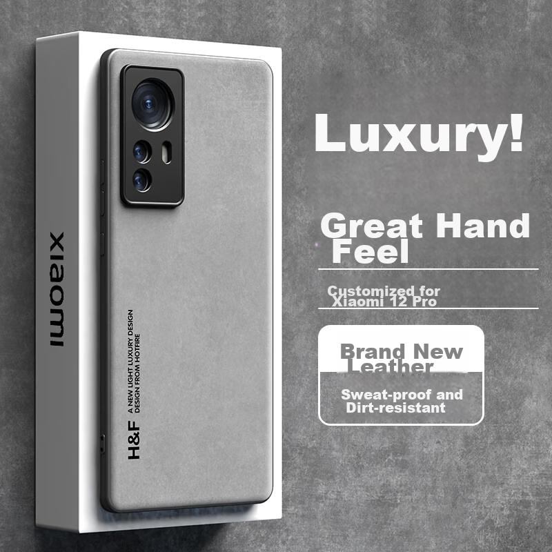 HotFire Phone Case Compatible with Xiaomi 12 Pro And Xiaomi 12s Pro, Upgraded Skin-Like Matte Lens Full Coverage Silicone Case - Smoke Gray