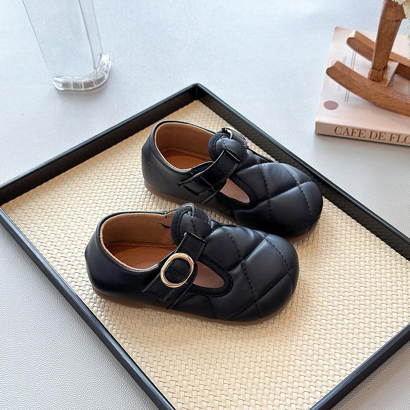 Kids Quilted T Strap Mary Jane Flats 21