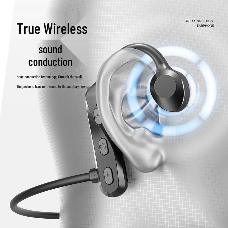 New Air Conduction Bluetooth In-Ear Headphones with Long Battery Life - Black Technology