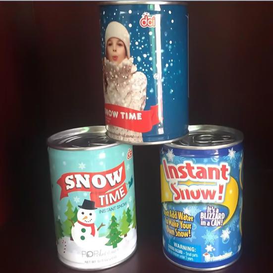 1 Set Snow Powder Eco-friendly No Mixing Required Iron Realistic Fluffy Snow-making Tools Set for Home