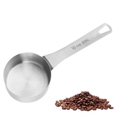 TVETE Metal Measuring Spoon, 80ml, Coffee Measuring Spoon, Multi-Function Scoop (for Tea, Granulated Sugar, Flour, Milk Powder, and Spices) for Cafes