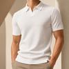 2025 Neues Sommer Herren Golf Poloshirt Premium Unifarben Atmungsaktiv Mit Kragen Gestrickt Gesellschaftlich Lässig
