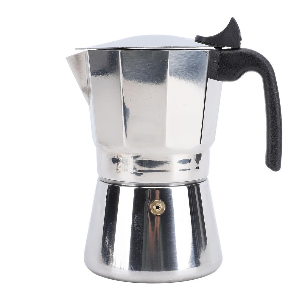 Stovetop Coffee Maker Stainless Steel Octagonal Even Heat Distribution Stovetop Coffee Maker Pot