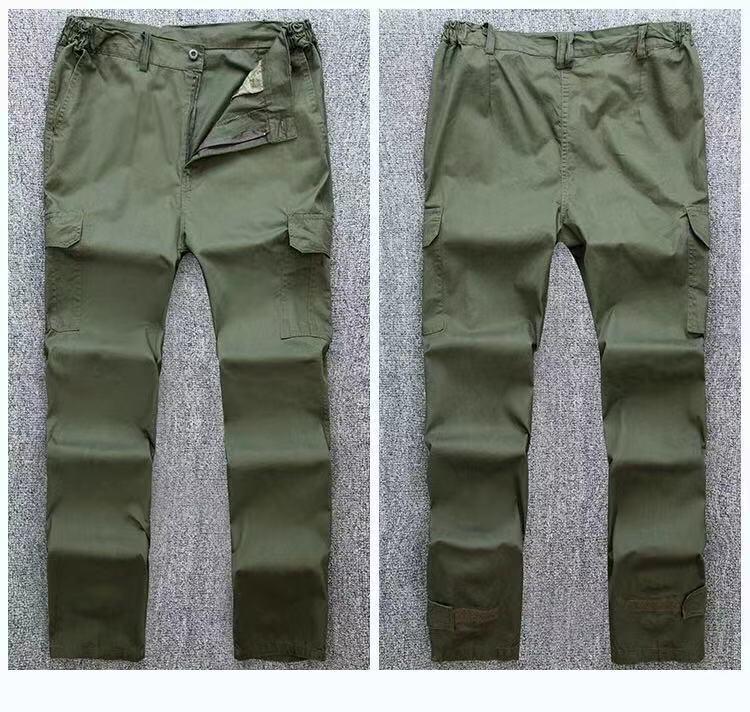 Men's Summer Workwear Set: Military Green, Camouflage, Long & Short Sleeve, Overalls for Construction, Security, Welding.