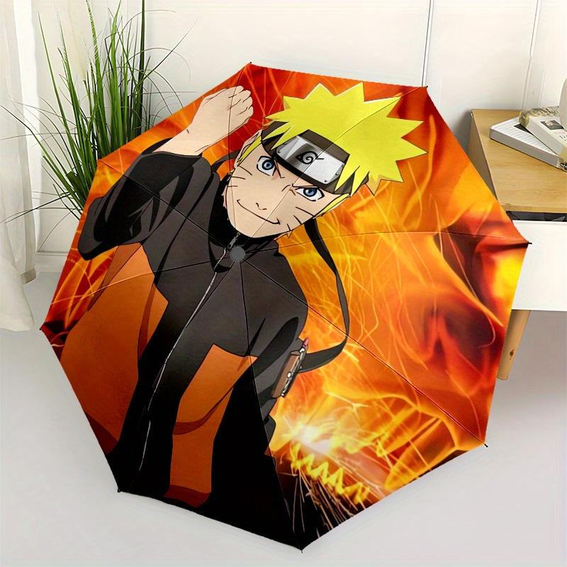 1pc Naruto, Fire Themed High-quality Umbrella,Automatic Opening and Closing Umbrella,Multi-functional Umbrella G0811128