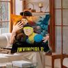 I-Invincible Cartoon Office Cushion Pillowcase Car Cushion Cover45X45CM Lumbar Pillowcase Sofa Pillowcover