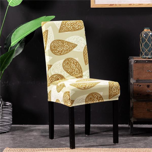 Floral Printing Chair Cover Removable Modern Elastic Banquet Seat Cover Chair Protective Case for Wedding Kitchen Dining Room