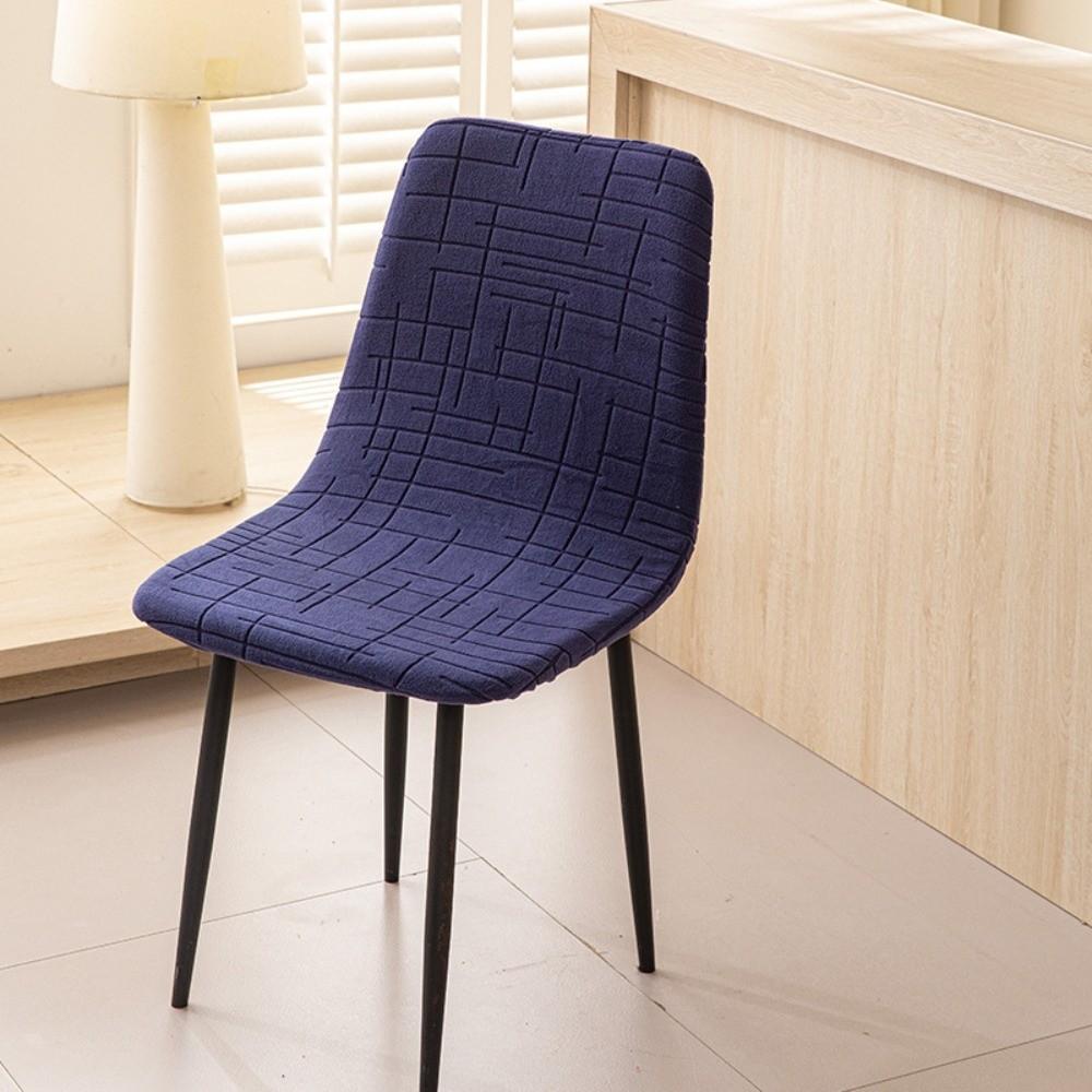 Jacquard Pattern Bar Chair Cover Geometric Texture Shell Chair Slipcover  Dining Room Use