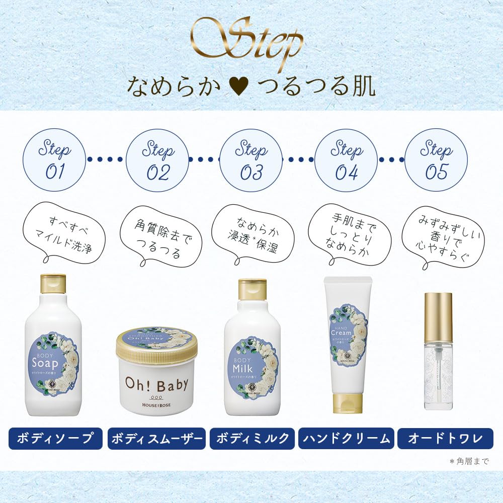 House of Rose Body Milk WR Rose Rose Scent Moisturizing Body Milk 200mL (White Scent)