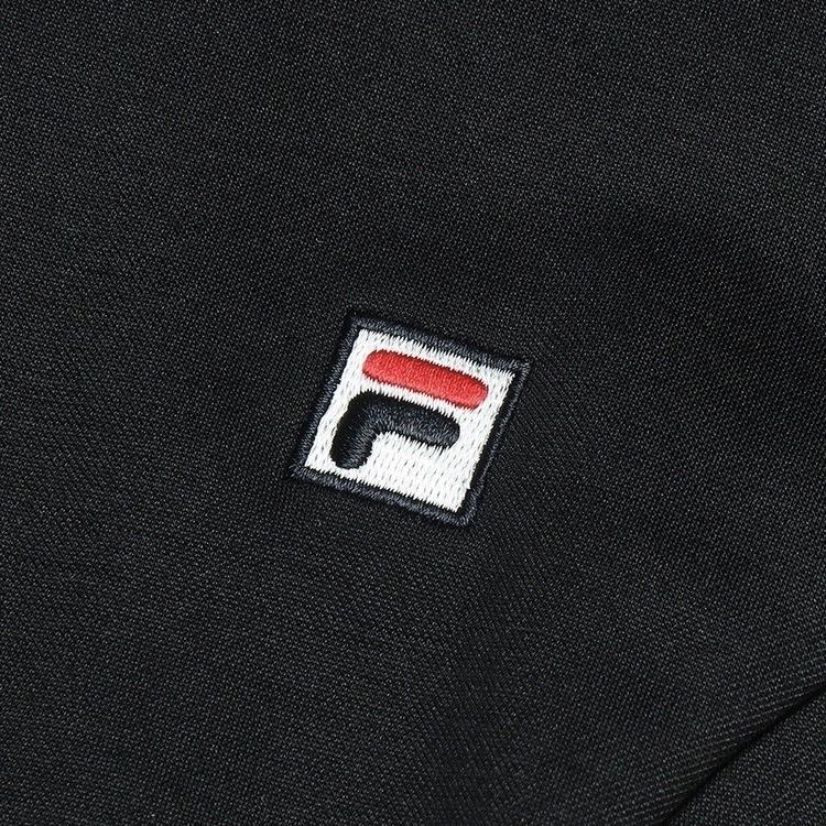 Fila Color Block Ruffled Short Sleeve Dress Women Dresses Black F11W428313F-BK