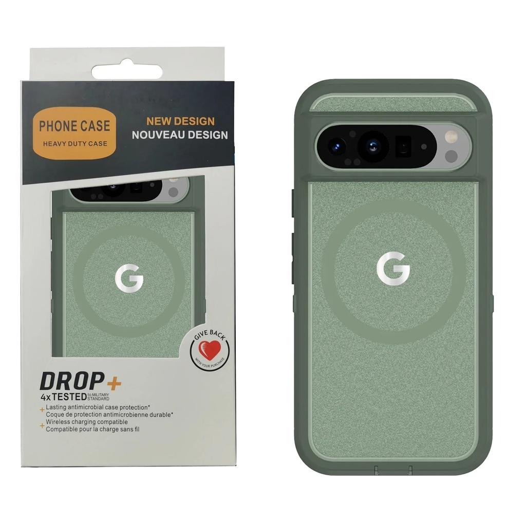 Transparent Bicolor Armor Ott Box MagSafe Case For Google Pixel 10 9 8 A Pro Rugged Wireless Charge Defender XT Protect Cover