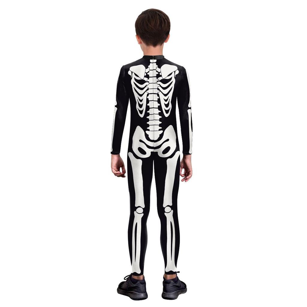 2026 New 3D Skeleton Halloween Jumpsuit for Kids - Boys & Girls