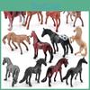 Miniature Horse Model Collectible Pvc Static Figurines Set Animal Model For Display And Decor