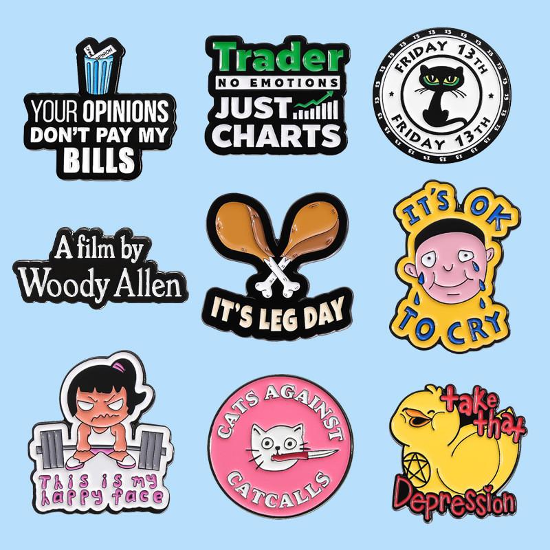 Unique Cartoon Character Duck And Chicken Leg Brooches Stylish Metal Accessories For Fashion Lovers