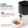 6L Food Dispenser Smart Automatic Visible Cover Pet Dog Cat Remote Control APP Timer Pet Feeder [Video/WiFi/Button Version]