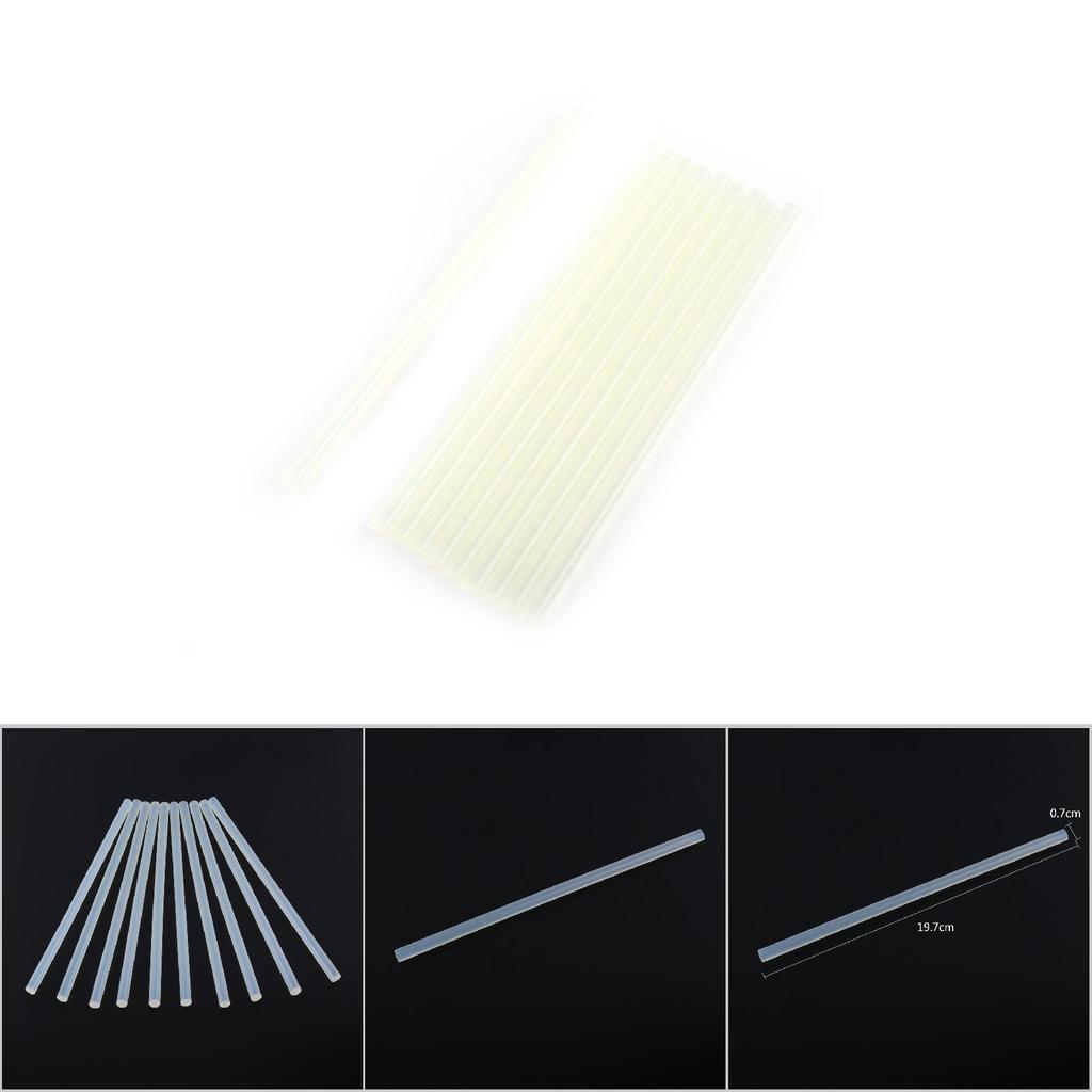 10 Stück klare 7mm Celsius 11mm Heißklebestifte Für Elektrischen Klebestift 20cm Länge(7mm)