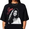 Selena Quintanilla Vintage Graphic TShirt Unisex Short Sleeve 100 Cotton Black with Pink White Print Casual Round Neck Tee