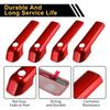 FUELHOOD Door Bowl Handle Trim Set for Suzuki Jimny JB64 Red ABS and (4pcs) - - Wear-resistant, Durable, Scratch-resistant