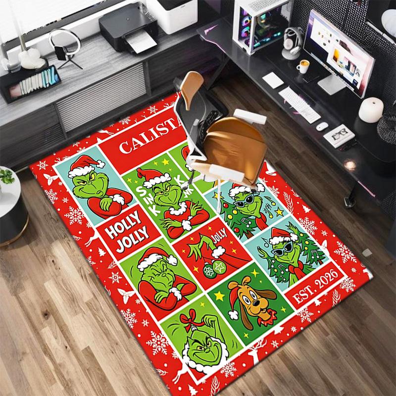 Christmas Gift Comedy Movie How the Grinch Stole Christmas carpet home living room decoration table and chairs anti slip door mat carpet A15