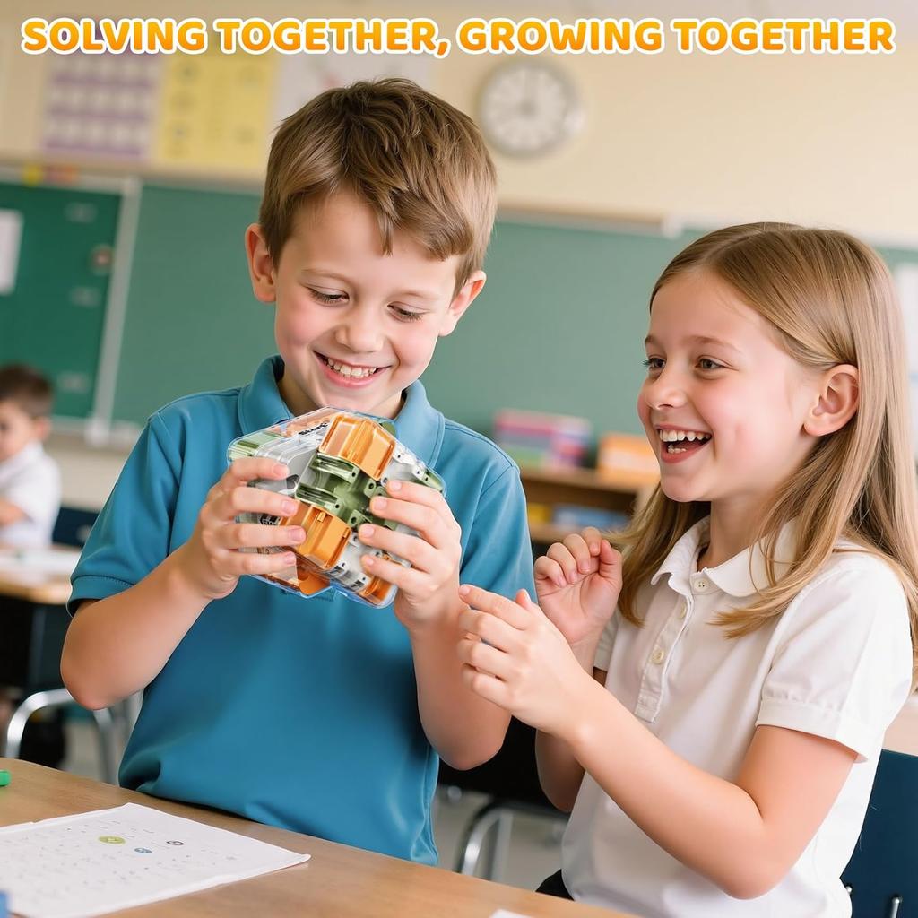 Large Labyrinth 3D Puzzles Maze Cube - Engaging Brain Teaser Toy, Labyrinth Puzzle Cube Interactive Maze Game, High - Difficulty Puzzle