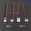 10/5/2PCS 2P Micro USB Male Female JACK Type C USB M / F Welding Wire Connector For Mobile Phone Charging Port Charging Socket