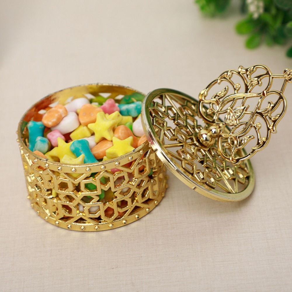 Handheld Candy Container Box European Style Packaging Gift Box Gold Hollow Box  Birthday Party
