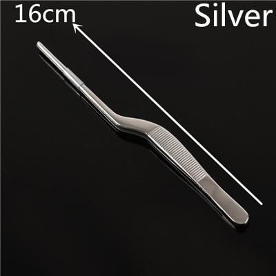 14/16/20/23/26/30cm Kitchen Cooking Medical Tweezers Stainless Steel Kitchen Seafood & bar Tweezer Food Tongs Tool Bar Accessory
