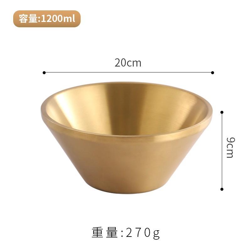 Doppelschichtige Salatschüssel aus Edelstahl 304, dicke, verbrühungshemmende V-förmige Ramen-Nudel-Reisschüsseln, Küchenutensilien