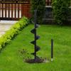 Burghiu melc Bymaocar 6" pentru găuri de stâlpi, de schimb pentru mașină de săpat pământul, ajutor pentru plantare, bară de extensie 11,81", compatibil pe scară largă