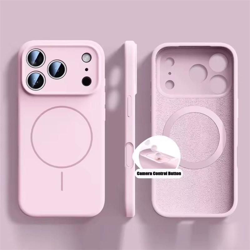For iPhone 17 ProMax Liquid Skin Feel Magsafe Case For 13 14 15 16 Pro Max Plus 17Pro Air Magnetic Charging Comfort Touch Cover