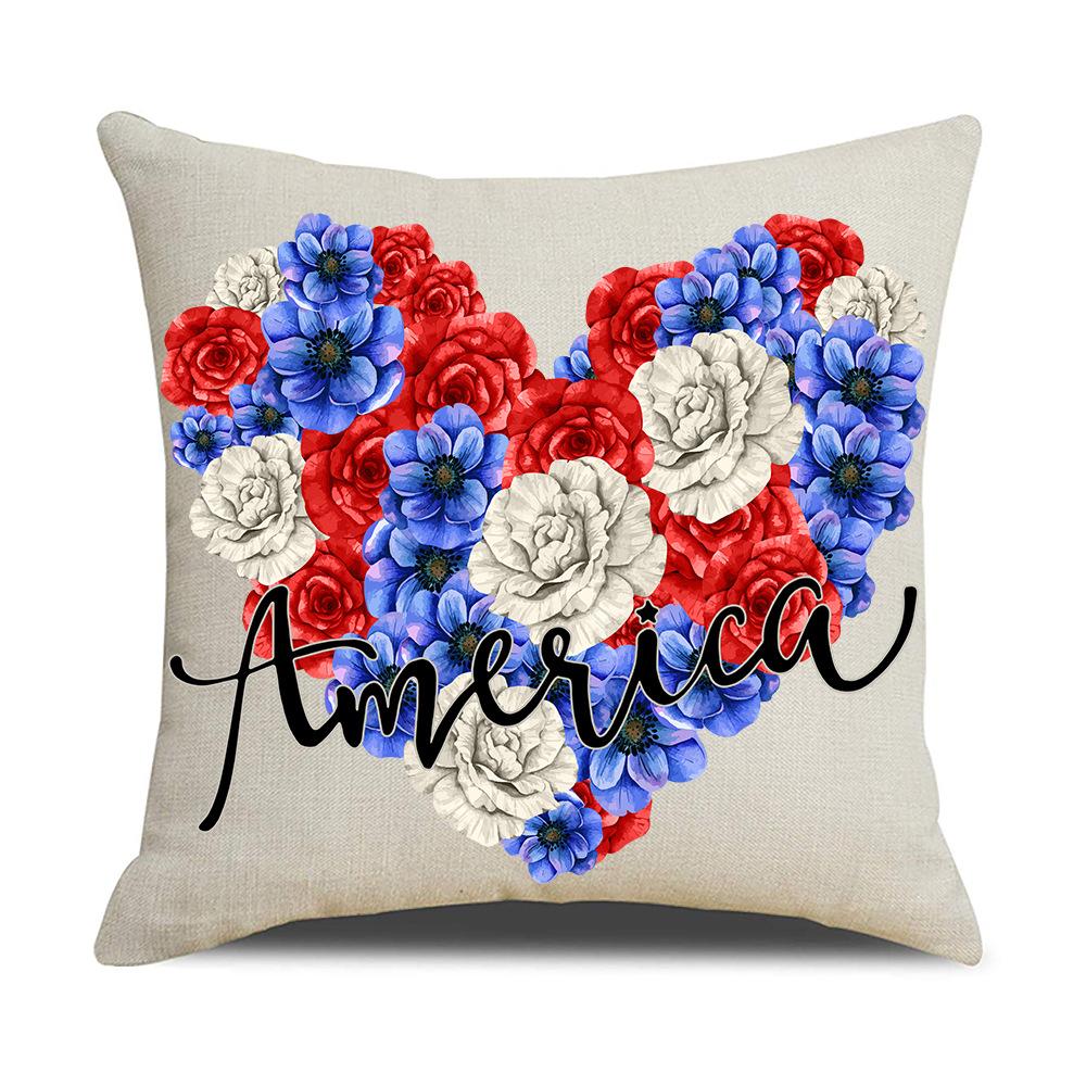 Dekorace na oslavu Dne nezávislosti Povlak na polštář Pruhovaný polštář Tečkovaný Venkovní povlak na polštář Událost Opěrka zad Tištěný povlak na polštář