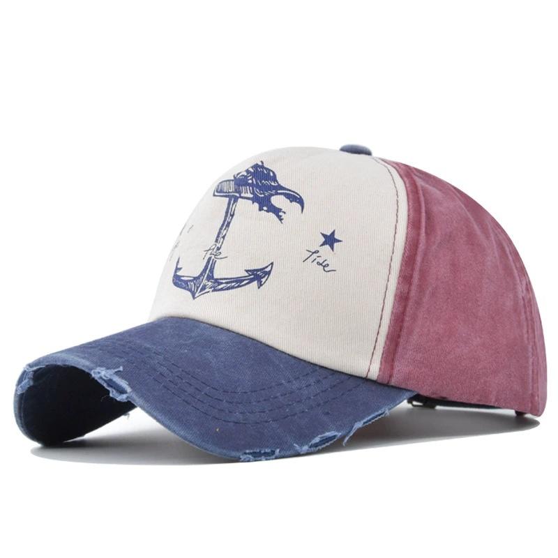 Spring and Autumn Couples Hats Cotton Baseball Hats for Men and Women Made Used Anchor Sun Hats Women Beach Gift Boating Yacht
