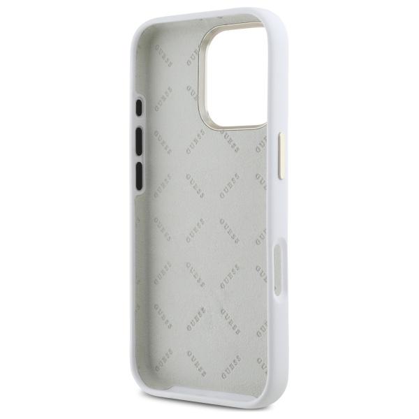 Guess Guhcp16Xm4Dgph Iphone 16 Pro Max   6.9 Biały/White Hardcase Silicone Logo Strass 4G