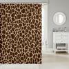 Giraffe Skin Print Kids Shower Curtains,Wild Animals Fur Texture Abstract Bathroom Curtains,Girls Boys Adults Xmas Decor,Rustic