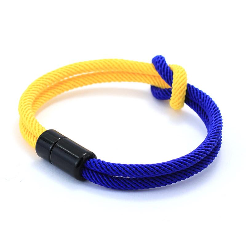 New In Colorblock Bracelet Unisex Attract Strong Magentic Braclet Ukraine Brazil Flag Colors Braslet Gift For Lovers Pulseira
