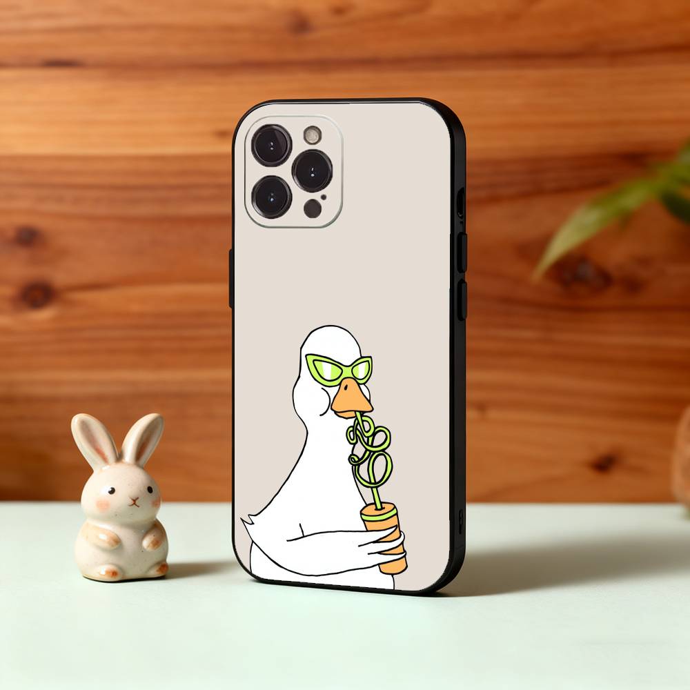Funny D-Duck D-Daily Phone Case For iPhone17,16,15,14,13,12,Plus,Pro Max, 5G Others Soft Black Cover